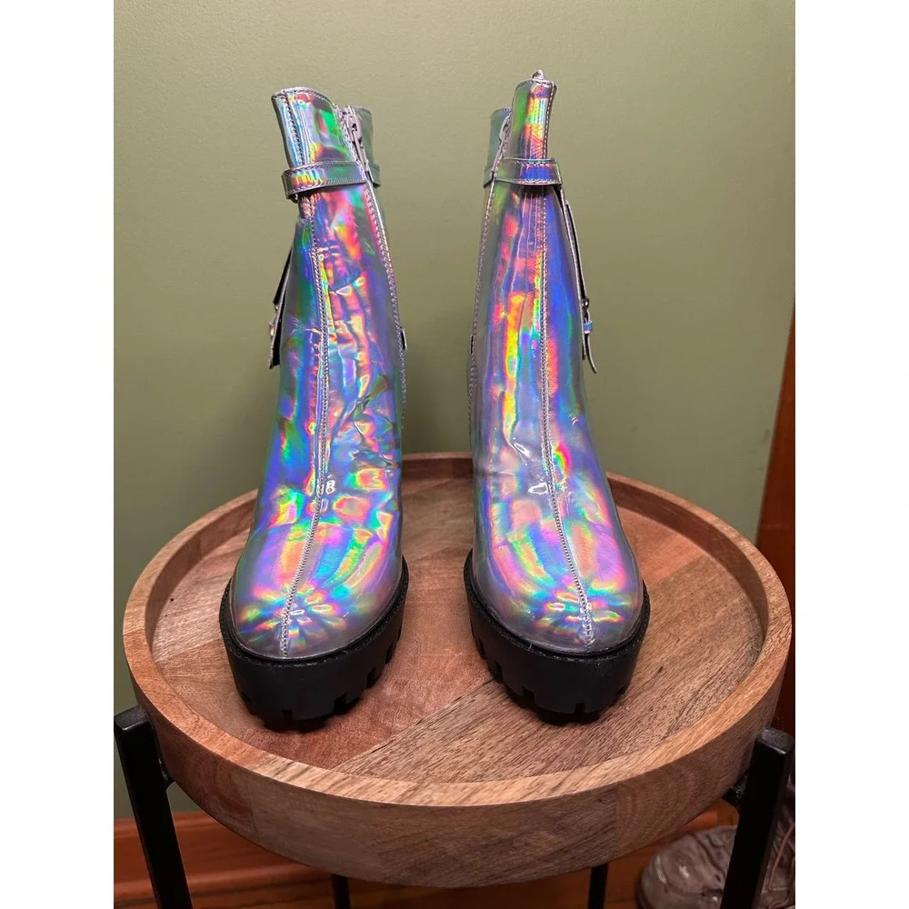 Yoki Elan Metallic Heeled Booties